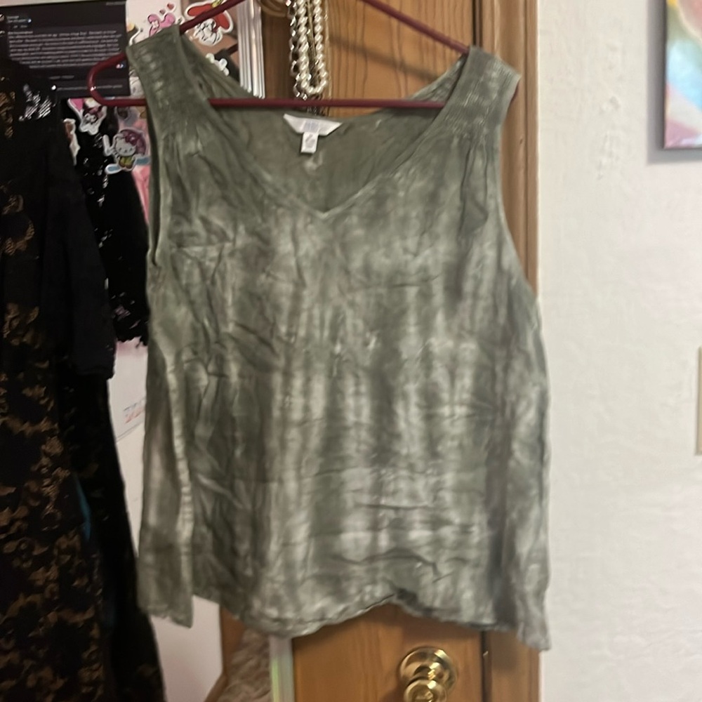 Tie-dye green tank top size M